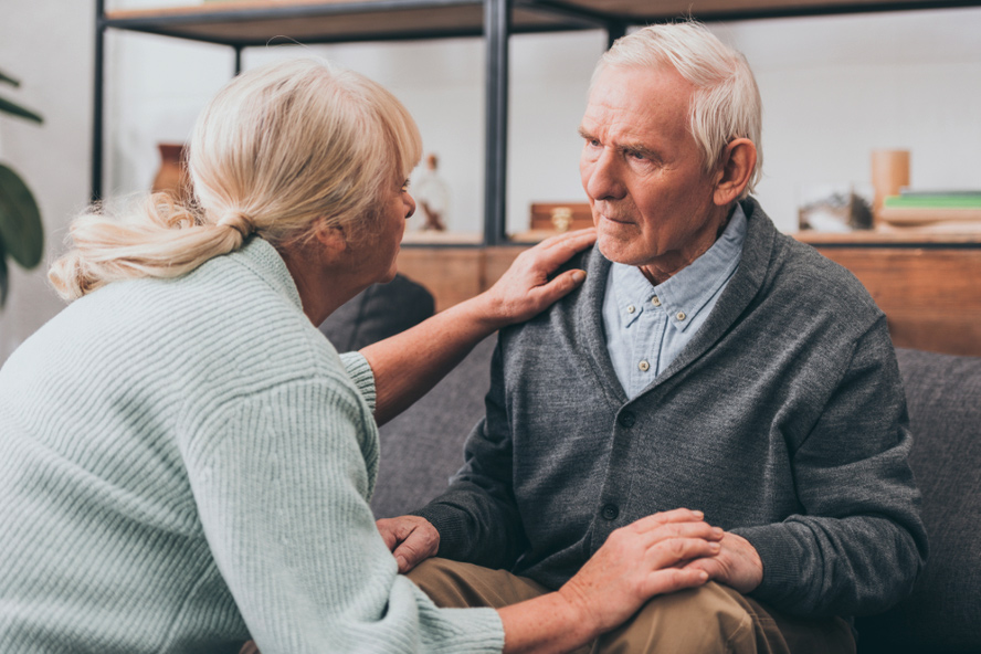 Woman with older man