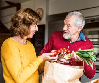 Looking at vegetables